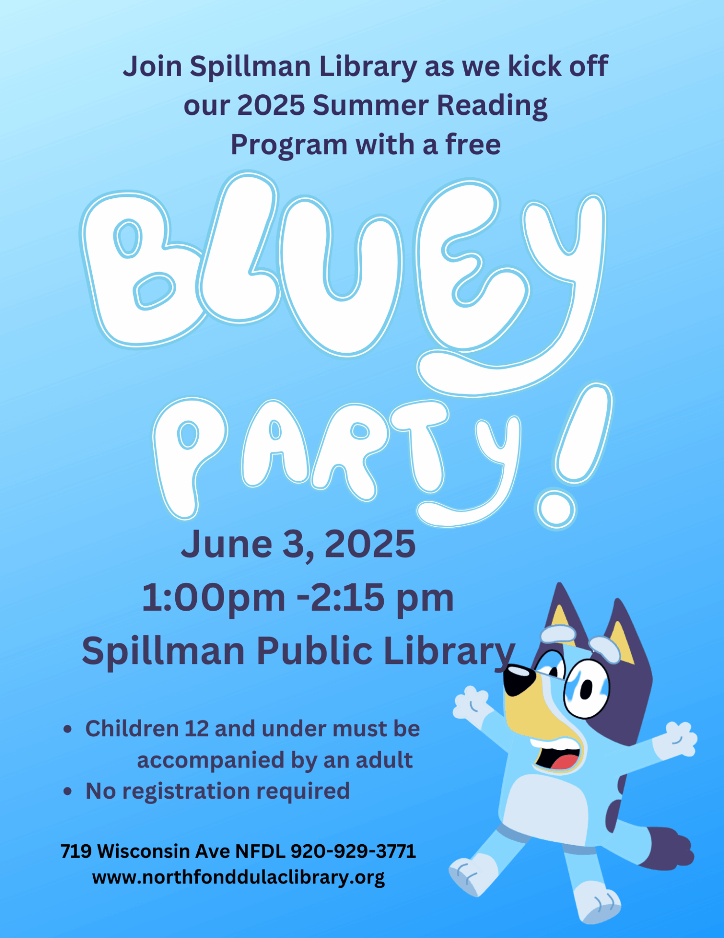 Summer Reading Program Kick-Off:  Bluey Party!