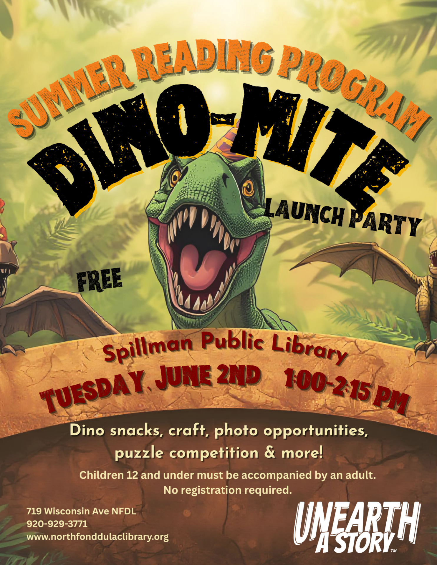 Dino-Mite! Summer Reading Program Launch Party